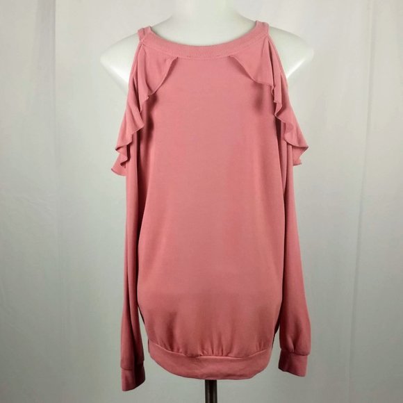 Express One Eleven Size Small Blouse Sweater Pink - Picture 3 of 9